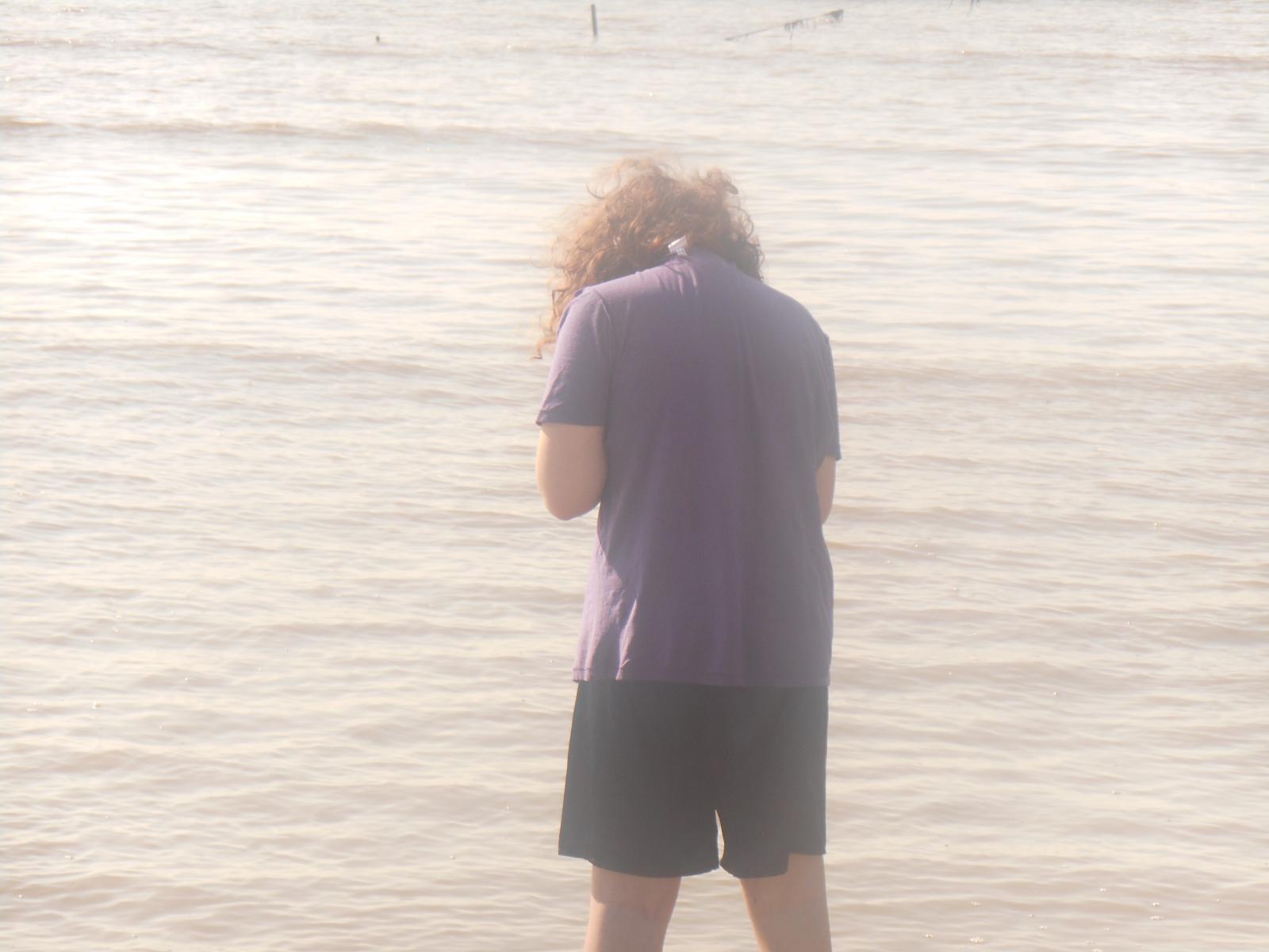 Moi et mes cheveux de Puyol regardant la mer ( Les Moutiers en Retz )